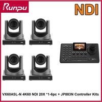 1-6pcs 4k60fps NDI PTZ Camera 20X Zoom Live Streaming Camera SDI HDMI 1pc NDI PTZ Camera Controller for Video Conference,Church