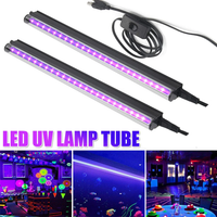 6W USB UV LED Light Blacklight Bar for Body Painting Blacklights Tapestry Poster Glow Party T5 Tube UV Strip Lights for Cabinet
