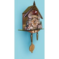 Clock Wall Wooden Wood Pendulum Vintage Clocks Cuckoo Kids Bird Hanging Retro 3D Chiming Decor Forest Silent Decorative Room