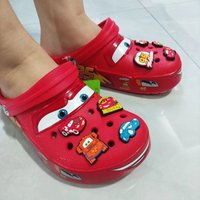 New Disney Pix Cartoon Solid Color Waterproof Anti Slip Hole Outdoor Sandals Casual Sandals Adult Anime Accessories
