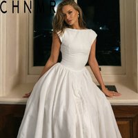 Elegant White A-Line Maxi Dress Women Sleeveless High Waist Formal Evening Gown Summer New Wedding Guest Party Cocktail Dresses