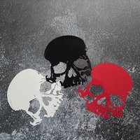 1PC Multi-color Skull Head Sticker For Motorcycle Helmet Car Window Bumper Waterproof Vinyl Decal