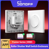 SONOFF ERBS Fusion Series Roller Shutter Wall Switch Enclosure EU Wall Box Compatible Fireproof PC Housing Clip-On Switch Design