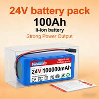 🌍High capacity 24V 100Ah Lithium Battery for Wheelchairs🏅 7S3P 21700 100000mAh Rechargeable Pack 🔥with 29.4V 2A Fast Charger
