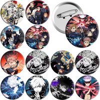 Cool Anime Jujutsu Kaisen 58mm Round Badge Brooches Creative Pins For Clothes Hat Backpack cosplay Decorate Accessories Gift Toy