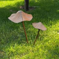 Retro Garden Decoration Metal Rusty Mushroom Halloween Decoration Metal Garden Decoration Set Mushroom Decoration Garden