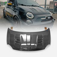 For Abarth 595 Fiat 500 EPA Vented Hood Performance Engine Hood Air Intake Vent Car Bonnet