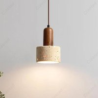 Nordyckie lampy wiszące LED w stylu Wabi-Sabi z żółtego travertynu, różne style, oświetlenie dekoracyjne do sypialni, salonu, do użytku domowego.