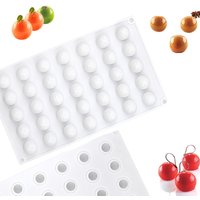 35 Holes Round Silicone Mold For Baking 3D Sphere Ball Mousse Cake Mould Chocolate Truffle Dessert Bakeware Decorating Tools