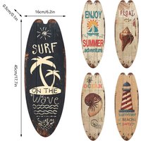 Wood Surfboard Home Decor Festival Bar Home Party Decor Casual Trend Wooden Sign Beach Style Hanging Retro Home Decor