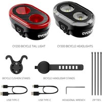 AliExpress CYCLAMI CY300T Bicycle Smart Brake Sensing Front Rear Light Waterproof MTB Road Bike Lights Cycling Accessories