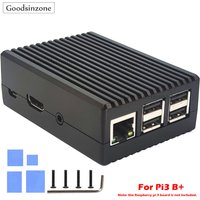 Raspberry Pi 3 B+ Metal Case, Heavy-Duty Aluminum Alloy Shell with Passive Cooling Heat Sink for Pi3 Model B+ 3B Plus / 3B