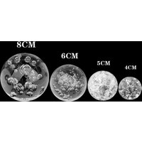 4 5 6 8cm Crystal Snow Ball Bubble Glass Globe Balls Accessories for DIY Handicraft Feng Shui Rockery Water Fountain