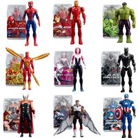 18CM Avengers Legends Figure ZDTDS Original Toy Set Spider Captain Miles Morales Thanos Ghost Iron Man Hulk MK Thor Falcon Doll