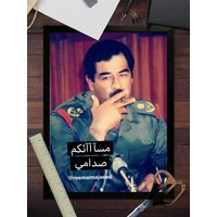 saddam hussein Canvas Art Poster and Wall Art, Picture Print, Modern Family Bedroom Decor, Posters,Decorative painting