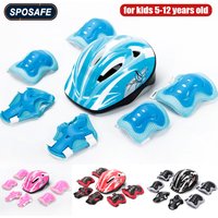 Kids Rollerblading Protective Gear Set Helmet Protector Knee Elbow Wrist Pads Boy Girl Bike Skateboard Skiing Scooter Sports