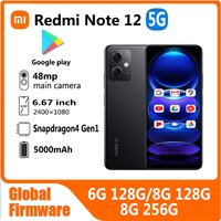 Xiaomi Redmi note 12 5G Smartphone global firmware 48MP 5000mAh 6.67" 33W Qualcomm Snapdragon4 Ge1 used phone