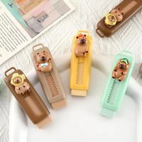 Classroom Desk Stationery Retractable Capybara Eraser Capybara Cartoon Design For Kids Students Office Clean Erasing Rubber Tool