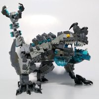 MOC Crystal Mechanical Dragon Building Blocks MOC Assembly Model Particle Puzzle Toy