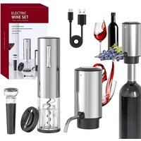 Rechargeable Electric Red Wine Openers Automatic Corkscrew Wine Openers Set Foil Cutter Wine Stopper Wine Pourer Christmas Gifts