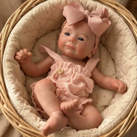 OtardDolls-15 Inch Solid bebe reborn de silicona Girl Dolls With Painted Skin & Unpainted Soft Touch Body Newborn Silicone Dolls