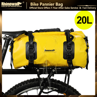 Rhinowalk 20L Bike Pannier Bag Waterproof MTB Bike Trunk Bag Rear Travel Luggage Carrier Portable Saddle Seat Cycling Acessoriy