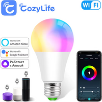 E27 Smart WiFi LED Bulb CozyLife App Control 12W 15W 18W LED RGBCW Lamp AC 85-265V Works with Alexa Google Assistant Home