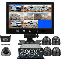 RV Caravan 6ch MDVR With GPS Alarming Truck DVR Video Recorder 9in 6ch Monitor Front Rearview Camera Kit