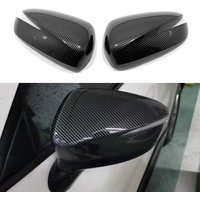 2pcs Side Door Mirror Carbon Fiber Look Rear View Rearview Caps Trim Car Covers Overlays Styling For Mazda CX-5 CX5 2015 2016