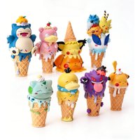 Pokemon Ice Cream Baby Cartoon Pikachu Snorlax Psyduck Gengar Anime Figure cute Toys Tabletop Ornaments gifts