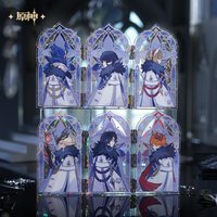 Genuine In Stock Genshin Impact Frostbite And Sovereign Blaze Series Combinable Translucent Acrylic Standee Desktop Decor Gifts