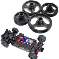 Black Steel 48P 48T 55T 62T 70T Spur Gear Transmission Gear for TRAXXAS 1/10 4-Tec 2.0 3.0 RC Car Upgrade Parts Accessories
