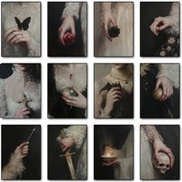 Vintage Gothic Dark Elegance Woman Posters Canvas Printing Romantic Macabre Wall Art Picture for Living Room Home Decor Gifts