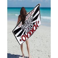 1PC YOKKAO Muay Thai White Tiger Print Beach Towel Quick-Dry Absorbent Large Gym Sports Bath Towel