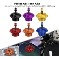 Motorcycle Tank Gas Cap Aluminum Oil Fuel Tanks Vented Cover Universal For Harley All Female Threaded Model Softail Sportster