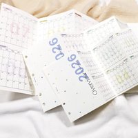 FromthenonA6A7M5 2026Calendar 4 Fold Pages Yearly Planner Refill Pages Foldable Calendar Insert for Daily Habit Tracker Schedule