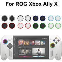 8Pcs Silicone Soft Thumb Stick Grip Cap for ROG Xbox Ally X White Silicone Luminous Joystick Cover for ROG Xbox Ally X