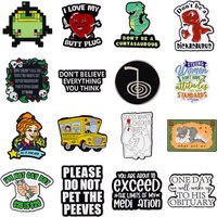 School Bus Quotes Enamel Pin Dinosaur Lapel Pins Women Men Badge on Backpack Clothing Accessories Fashion Jewelry Friend Gifts