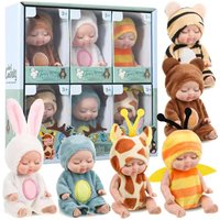 1PC Mini Baby Doll With Clothes Lightweight Small Doll Realistic Animal Clothing Mini Model Cute Little Doll Toy Holiday Gift
