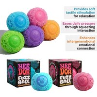 Needoh Fuzz Ball Flower Power Tentacles Fidget Sensory Play ADHD Calm Down Soft Non-toxic Velvet Squishy Cloud Flocked Toy Gift