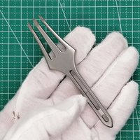 1 Piece Titanium Alloy Portable EDC Fork