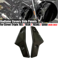For Triumph Street Triple S 660 765 R RS Carbon Fiber Accessories Outer Radiater Covers Side Panels 765R 765RS 2020 2021 2022