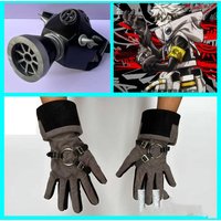 Anime GACHIAKUTA Rudo Surebrec Gloves Masks Collars Cosplay Brown Choker Bracelet Halloween Clothing Accessories
