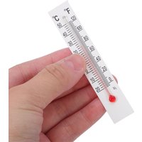 30Pcs Small Glass Thermometer with Red Liquid Dual Scale Cardboard Thermometer for Indoor Outdoor Greenhouse Science Class Craft