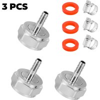 1/4"Keg Coupler Barb Connector, G5/8 Thread Hex Nut & 6mm Barb with Silicone Rubber ,Use with 3/16 Beer Line