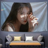Flags Flags for Room, Bedroom, Home, Outdoor, Wall Hanging, Concert Print, Background Decor, Art Banner I-IU