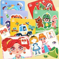 Exquisite Magnetic Quiet Book, Montessori Early Education Puzzle Game Book, Enlightenment Toy Gifts for Boys, Girls & Kids