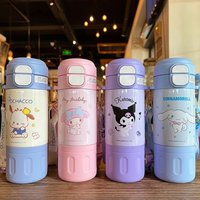 New Sanrio Hello Kitty Kuromi My Melody Cinnamoroll Pompompurin Pochacco Water Cup Insulation Food Grade Cute Student Straw