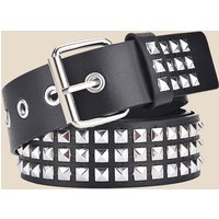 2023 New Square Bead Rivet Belt Metal Pyramid Belt Men And Women Punk Hardware Jeans Belt Designer Belt Woman Belts
