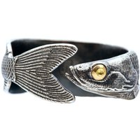 Buyee 925 Sterling Silver Male Ring Finger Cute Fish Open Ring for Women Men Fashion Unique Animal Punk Fine Jewelry Circle Gift